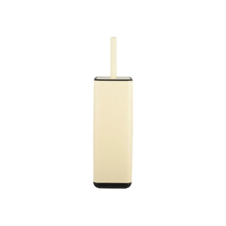 TOILET BRUSH CUBIC METALLIC WITH PLASTIC CONTAINER 25cm IVORY