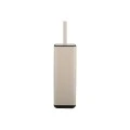 TOILET BRUSH CUBIC METALLIC WITH PLASTIC CONTAINER 25cm TAUPE