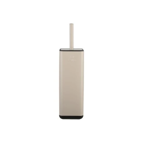 TOILET BRUSH CUBIC METALLIC WITH PLASTIC CONTAINER 25cm TAUPE