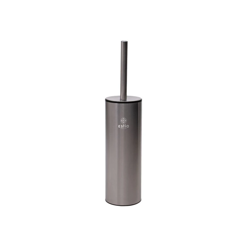 TOILET BRUSH DITA STAINLESS STEEL WITH PLASTIC CONTAINER 23cm MATTE INOX