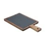 SERVING PLATE SLATE WITH WOODEN BASE ACACIA 28x17cm