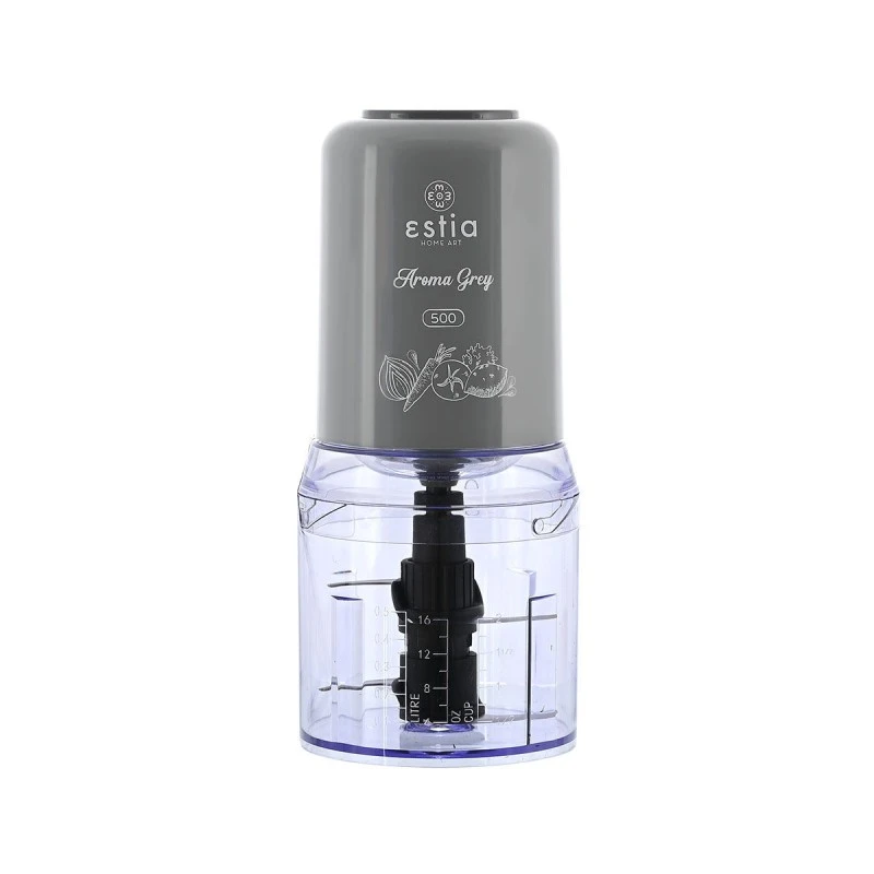 FOOD CHOPPER AROMA GREY 400w WITH PLASTIC BOWL 500ml