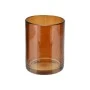 TOOTHBRUSH HOLDER AMBER GLASS
