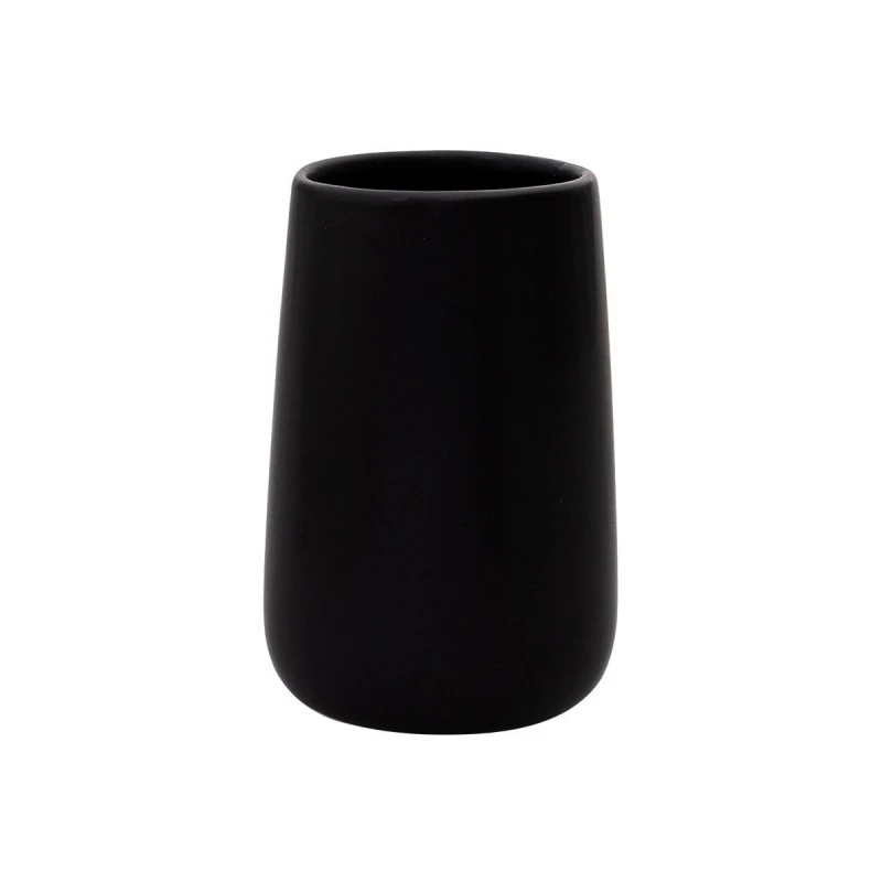 TOOTHBRUSH HOLDER BAMBOO PORCELAIN BLACK
