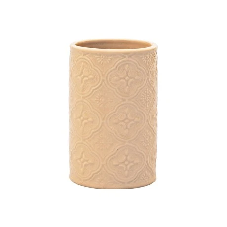 TOOTHBRUSH HOLDER BOHO PORCELAIN BEIGE