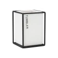 TOOTHBRUSH HOLDER CAGE CERAMIC WHITE WITH METALLIC FRAME