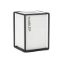 TOOTHBRUSH HOLDER CAGE CERAMIC WHITE WITH METALLIC FRAME