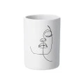 TOOTHBRUSH HOLDER LINE ART WHITE