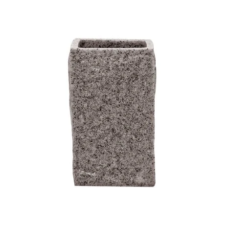 TOOTHBRUSH HOLDER ROCK POLYRESIN GREY