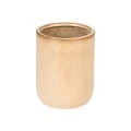 TOOTHBRUSH HOLDER SATIN CERAMIC 7.5x7.5x9cm