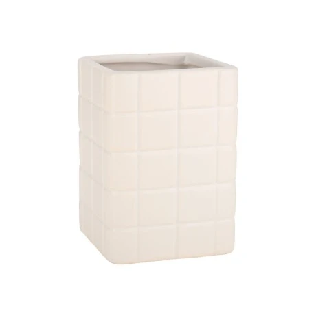 TOOTHBRUSH HOLDER TILES CERAMIC 7.5x11cm WHITE