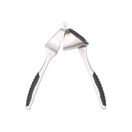 GARLIC PRESS NICKEL ZINC ALLOY WITH NON-SLIP HANDLE