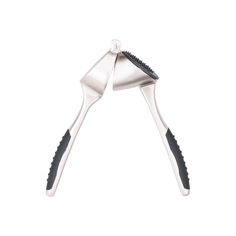 GARLIC PRESS NICKEL ZINC ALLOY WITH NON-SLIP HANDLE
