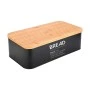 BREAD BOX BAMBOO ESSENTIALS METALLIC 42X23X13CM BLACK