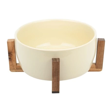 SALAD BOWL ALLURE 28cm WITH BASE IVORY