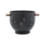 PASTA STRAINER ALLURE ALLUMINUM 22cm WITH WOODEN HANDLES BLACK
