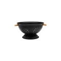 PASTA STRAINER BAMBOO ESSENTIALS METALLIC WITH HANDLES 24x24x13.7cm BLACK