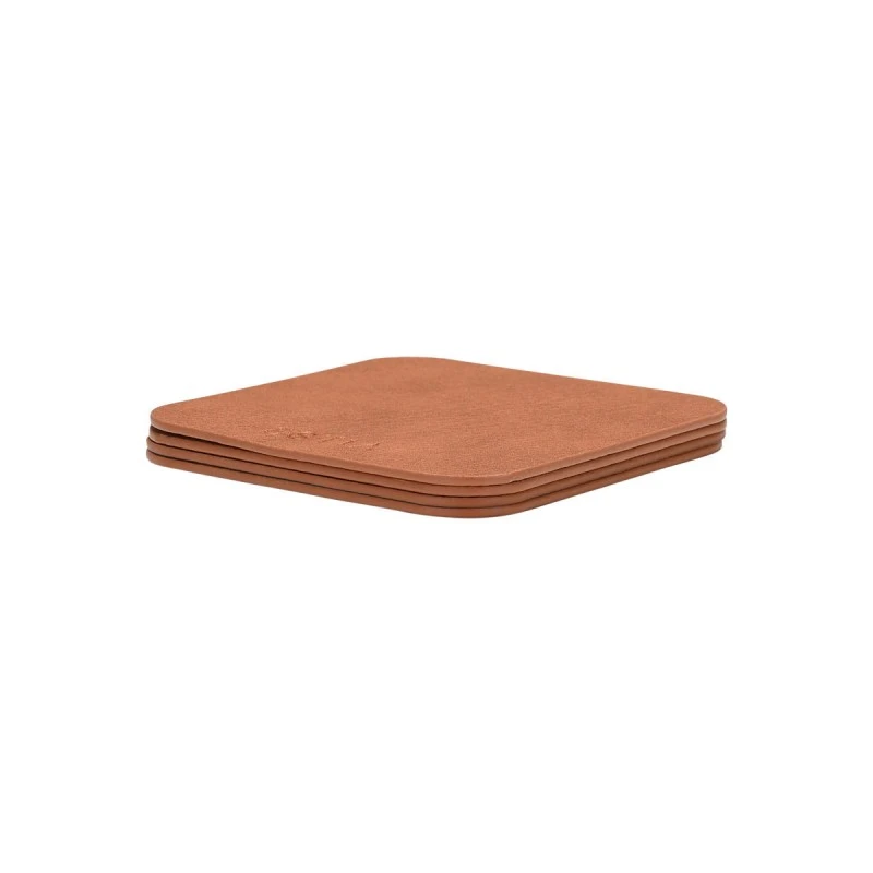 ESTIA ΣΟΥΒΕΡ ALLURE PVC 10x10cm ΚΑΦΕ  ΣΕΤ 4 ΤΕΜ.