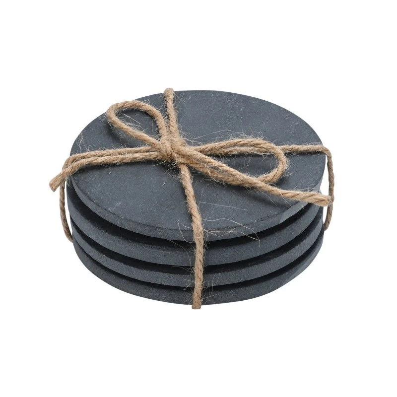 COVERS ROUND SLATE 10cm SET OF 4 pcs.