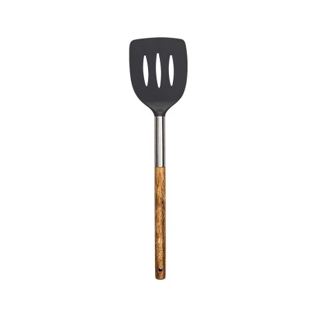 SLOTTED TURNER PBT 35cm WITH WOODEN HANDLE