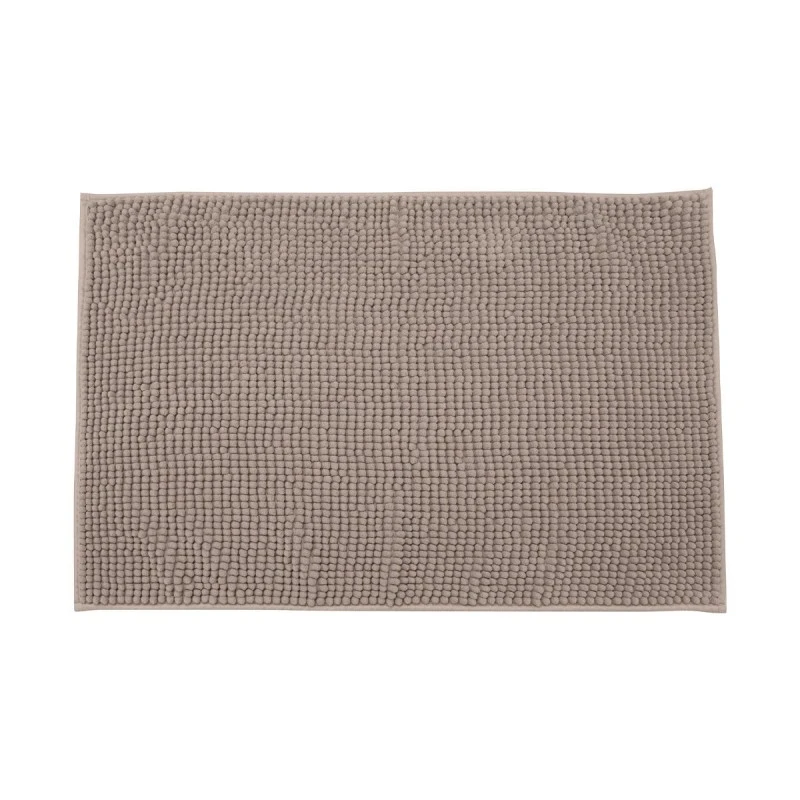 BATHROOM MAT BEADS 80x50cm POLYESTER BROWN