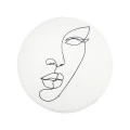 BATHROOM MAT LINE ART NON-SLIP 80x80cm WHITE