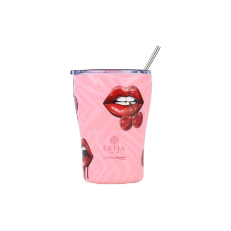 INSULATED COFFEE MUG SAVE THE AEGEAN 350ml BLUSH POP