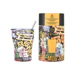 INSULATED COFFEE MUG SAVE THE AEGEAN 350ml GRAFITTI RHYTHM INSULATED COFFEE MUG SAVE THE AEGEAN 350ml GRAFITTI RHYTHM