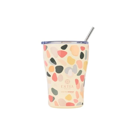 INSULATED COFFEE MUG SAVE THE AEGEAN 350ml HUE PEBBLΕS