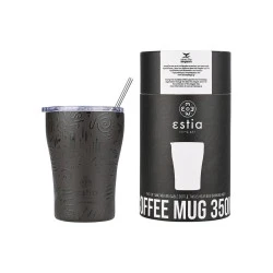INSULATED COFFEE MUG SAVE THE AEGEAN 350ml NOIR ECHO INSULATED COFFEE MUG SAVE THE AEGEAN 350ml NOIR ECHO