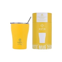 ESTIA ΘΕΡΜΟΣ COFFEE MUG SAVE THE AEGEAN 350ml PINEAPPLE YELLOW ESTIA ΘΕΡΜΟΣ COFFEE MUG SAVE THE AEGEAN 350ml PINEAPPLE YELLOW
