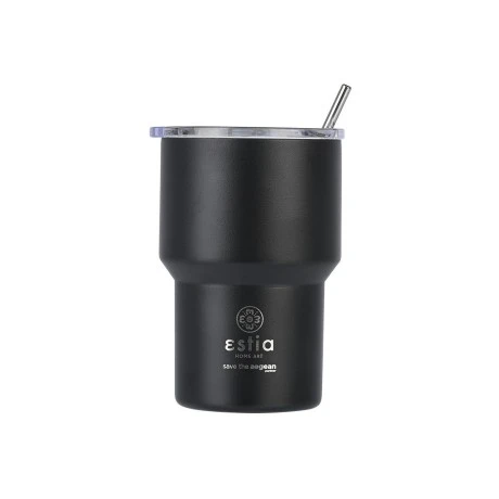 INSULATED MUG LITE SAVE THE AEGEAN 400ml MIDNIGHT BLACK