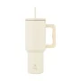 ESTIA ΘΕΡΜΟΣ STRAW TUMBLER XL SAVE THE AEGEAN 1200ml LILY WHITE