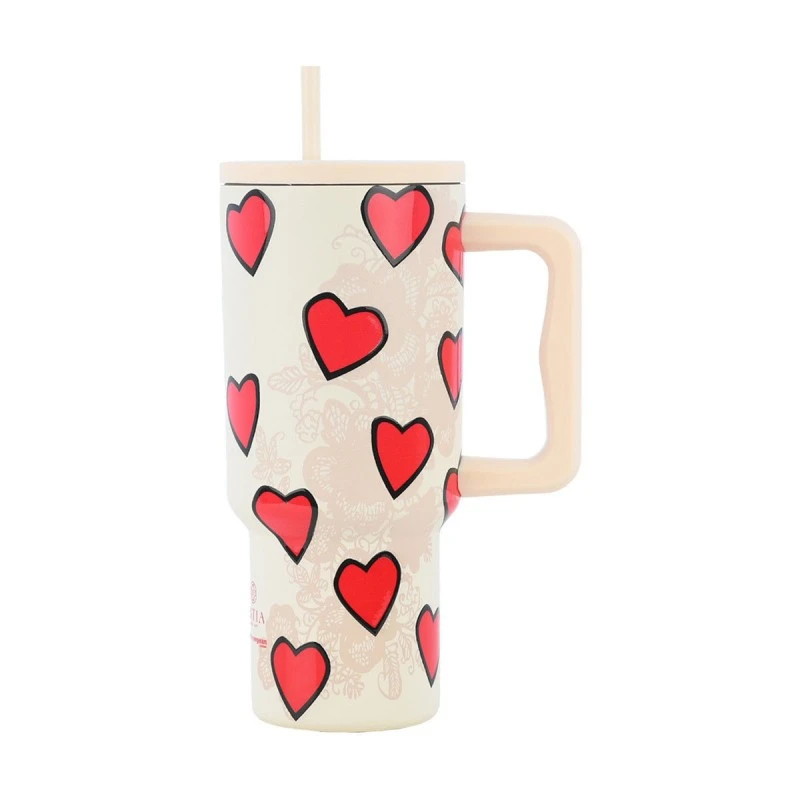 INSULATED STRAW TUMBLER XL SAVE THE AEGEAN 900ml TENDER LACE