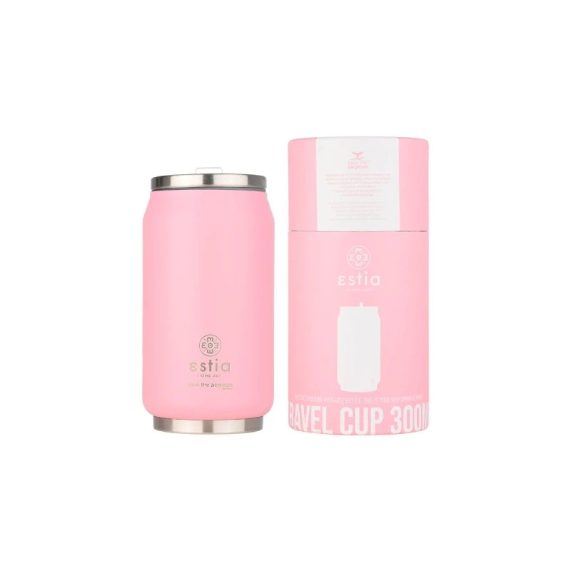 INSULATED BOTTLE TRAVEL CUP SAVE THE AEGEAN 300ml BLOSSOM ROSE