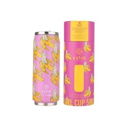 ESTIA ΘΕΡΜΟΣ TRAVEL CUP SAVE THE AEGEAN 500ml BANANA SWIRL ESTIA ΘΕΡΜΟΣ TRAVEL CUP SAVE THE AEGEAN 500ml BANANA SWIRL