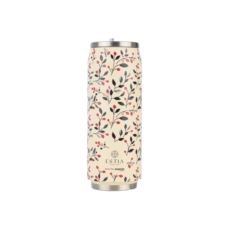INSULATED BOTTLE TRAVEL CUP SAVE THE AEGEAN 500ml BLOOM BEIGE