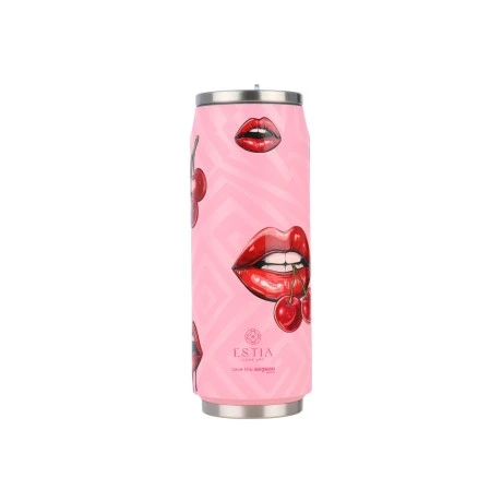 INSULATED BOTTLE  TRAVEL CUP SAVE THE AEGEAN 500ml BLUSH POP