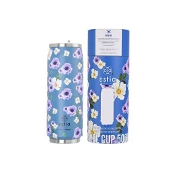 ESTIA ΘΕΡΜΟΣ TRAVEL CUP SAVE THE AEGEAN 500ml GARDEN BLUE ESTIA ΘΕΡΜΟΣ TRAVEL CUP SAVE THE AEGEAN 500ml GARDEN BLUE