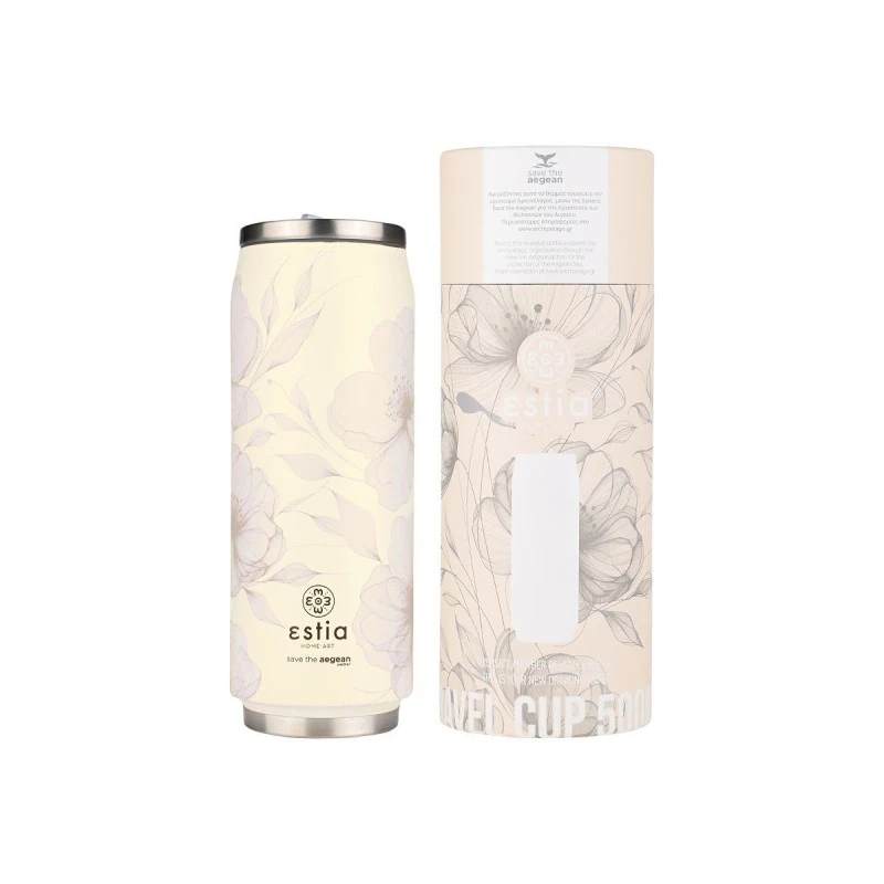 INSULATED BOTTLE TRAVEL CUP SAVE THE AEGEAN 500ml TERRA SERENITY