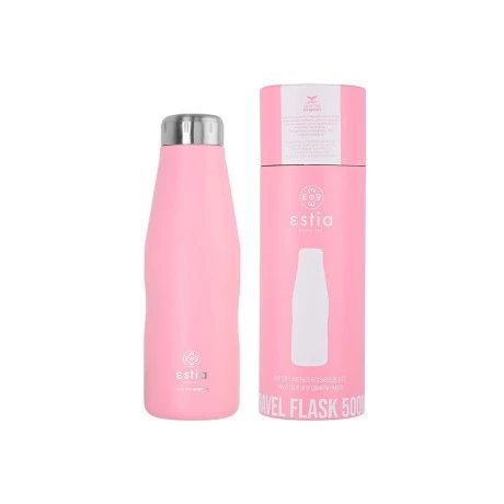 INSULATED BOTTLE TRAVEL FLASK SAVE THE AEGEAN 500ml BLOSSOM ROSE
