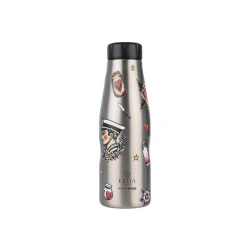 INSULATED BOTTLE TRAVEL FLASK SAVE THE AEGEAN 500ml OLD SCHOOL INK INSULATED BOTTLE TRAVEL FLASK SAVE THE AEGEAN 500ml OLD SCHOOL INK