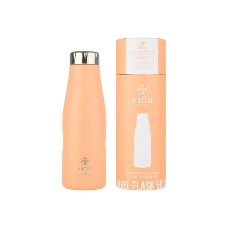 INSULATED BOTTLE TRAVEL FLASK SAVE THE AEGEAN 500ml PEACH FUZZ