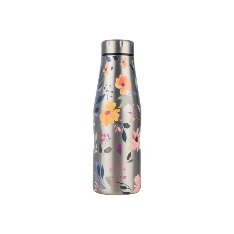 INSULATED BOTTLE TRAVEL FLASK SAVE THE AEGEAN 500ml SILVER BOTANIC
