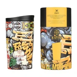 ESTIA ΘΕΡΜΟΣ TRAVEL MUG SAVE THE AEGEAN 350ml GRAFFITI RHYTHM ESTIA ΘΕΡΜΟΣ TRAVEL MUG SAVE THE AEGEAN 350ml GRAFFITI RHYTHM