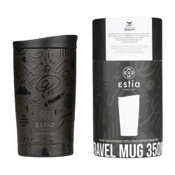 INSULATED TRAVEL MUG SAVE THE AEGEAN 350ml NOIR ECHO INSULATED TRAVEL MUG SAVE THE AEGEAN 350ml NOIR ECHO