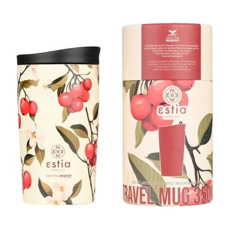 INSULATED TRAVEL MUG SAVE THE AEGEAN 350ml SAKURA WHISPER