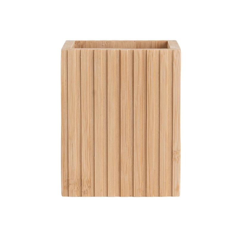 TOOTHBRUSH HOLDER BAMBOO ESSENTIALS  8.3x6.5x10.3cm RECTANGULAR