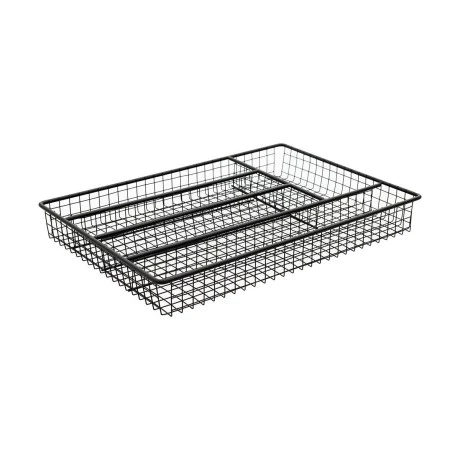 DRAWER ORGANIZER METAL BLACK METALLIC 36x26cm BLACK