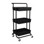 ORGANIZATION TROLLEY METALLIC 3-TIER 43x36x86cm BLACK